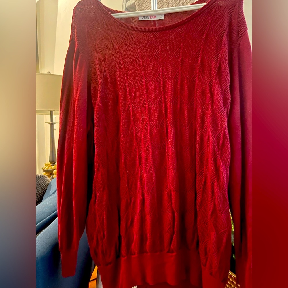 Beautiful red knit sweater